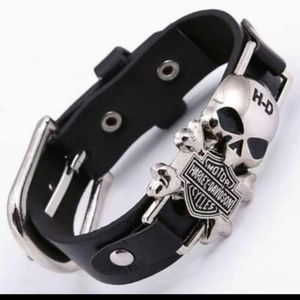 Black Harley Davidson Buckle Bracelet